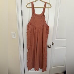 PinkBlush Linen Maternity overalls